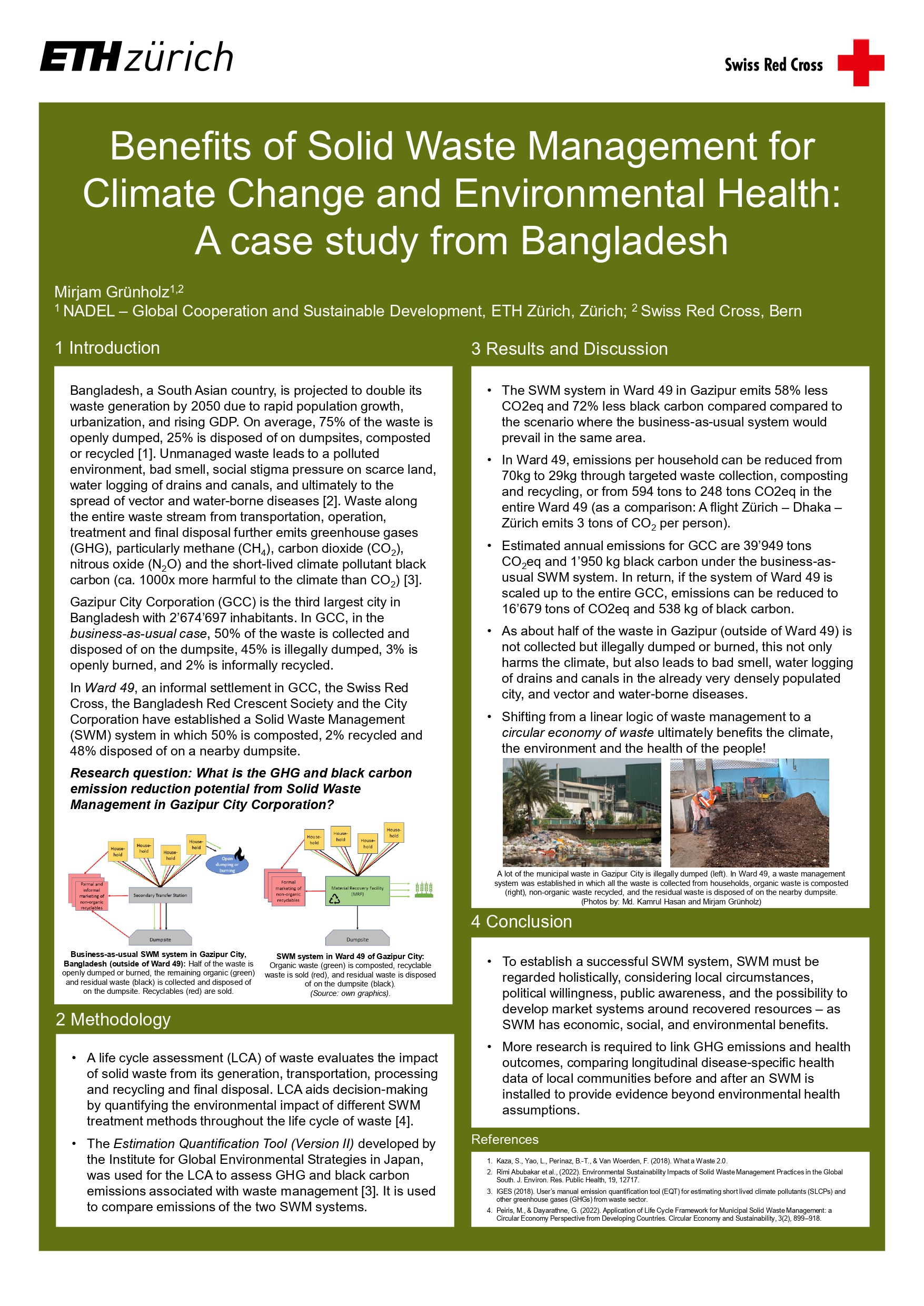 Benefits of Solid Waste Management on Climate Change and Environmental Health:  A case study from Bangladesh