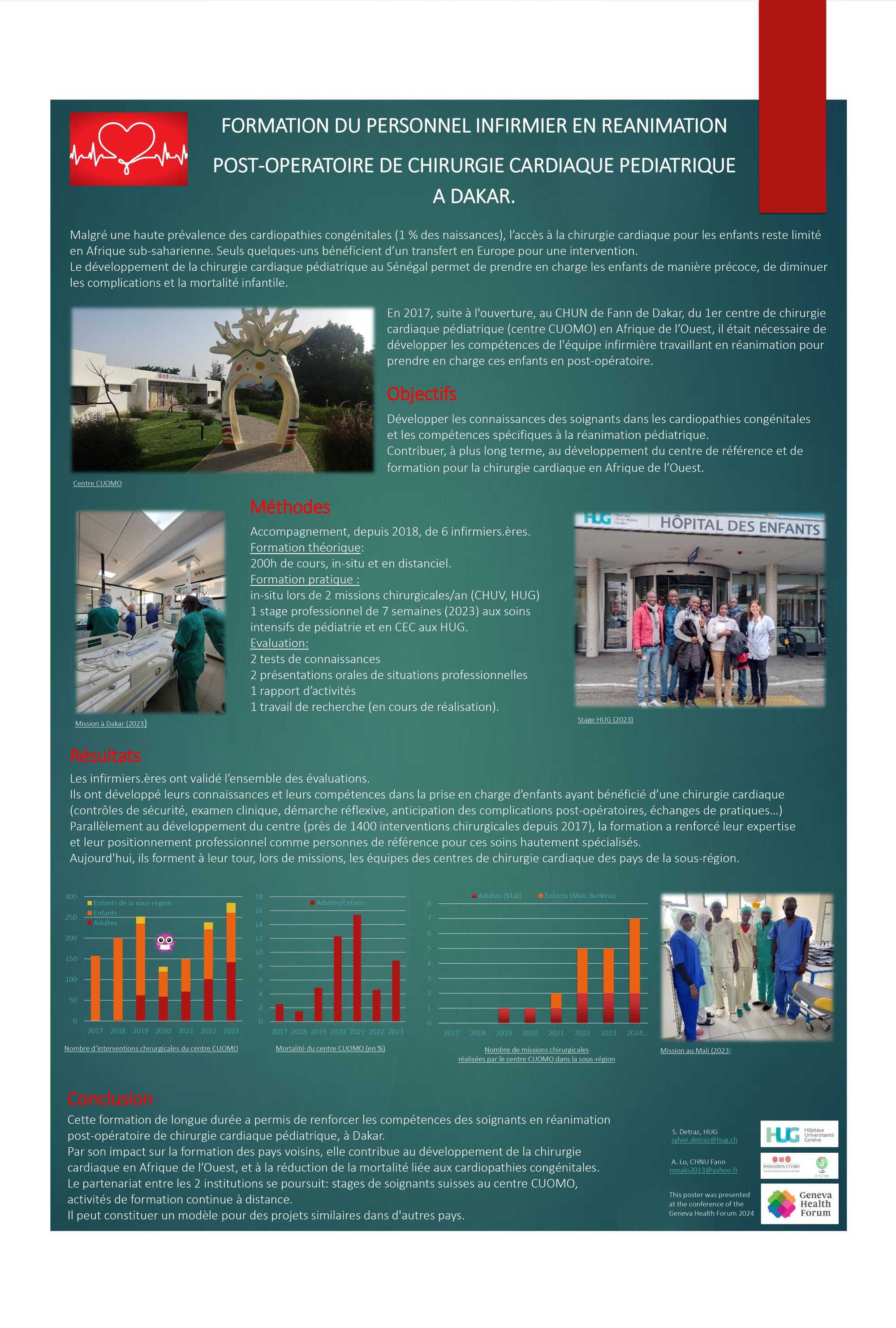 Formation des soignants en réanimation post-opératoire de chirurgie cardiaque pédiatrique à Dakar