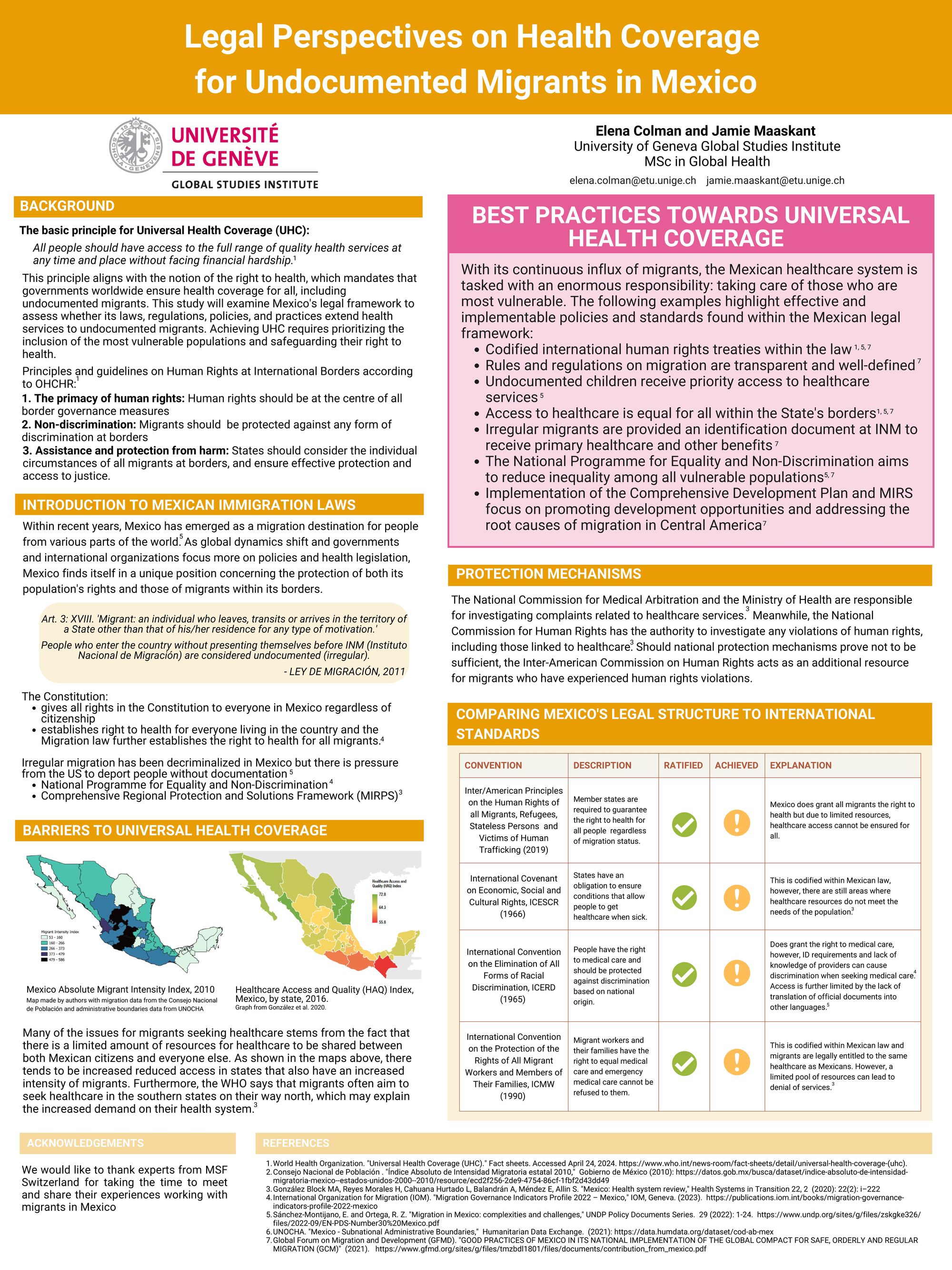 Legal Perspectives on Health Coverage  for Undocumented Migrants in Mexico