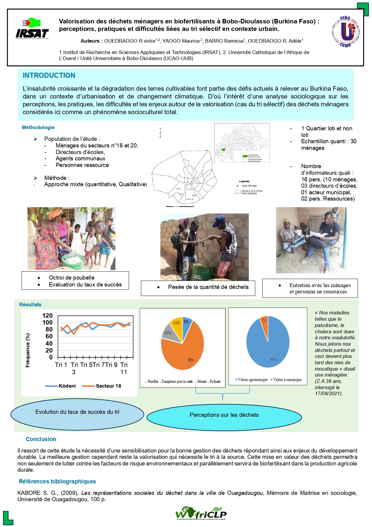 Valorisation des déchets ménagers en biofertilisants à Bobo-Dioulasso (Burkina Faso) : perceptions, pratiques et difficultés liées au tri sélectif en contexte urbain