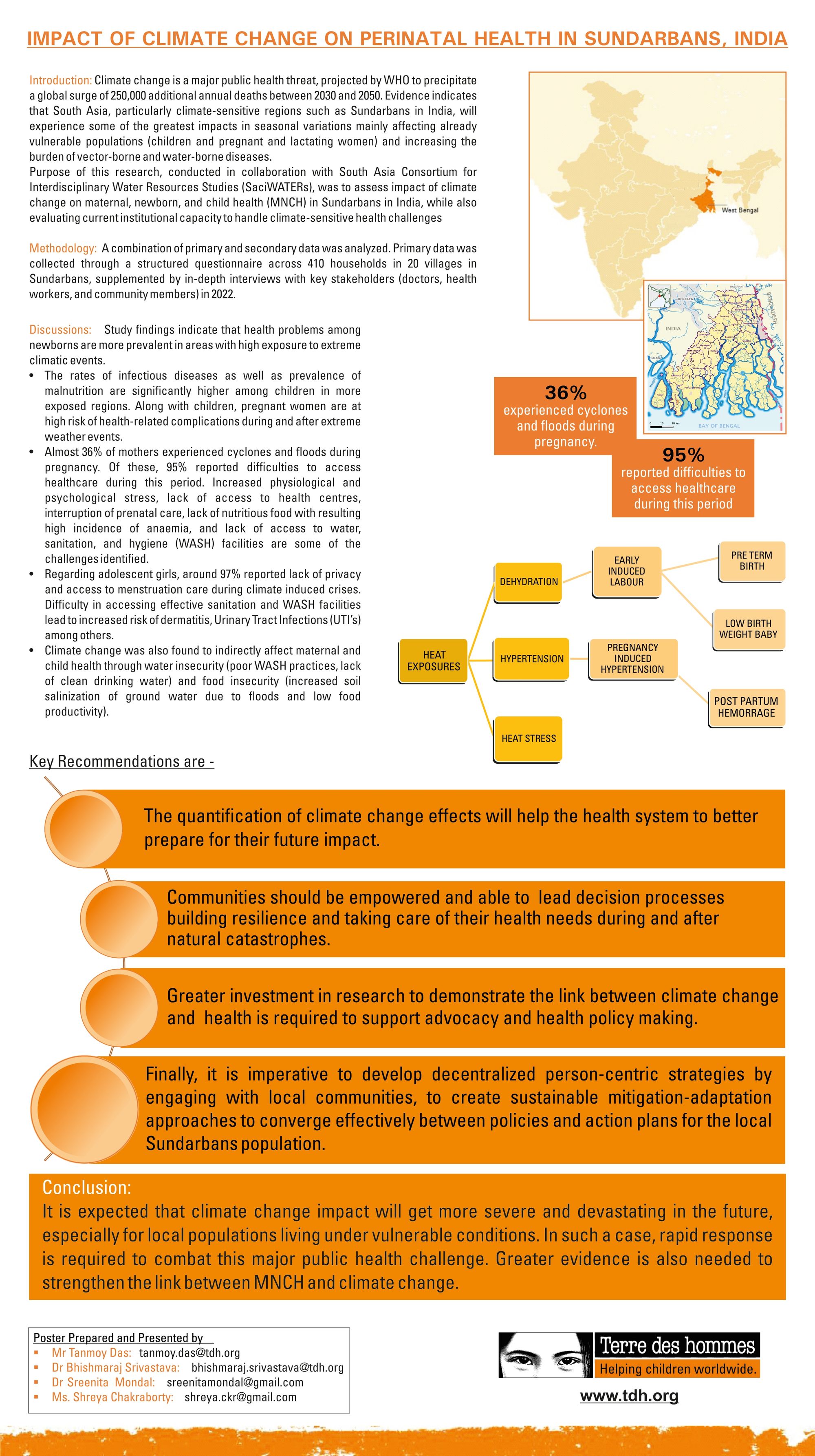 Impact of climate change on perinatal health in vunderbans, India